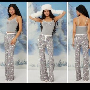 Hello Kitty X Forever 21 Cinnamoroll Blue Angel Plush Fleece Pajama Pant